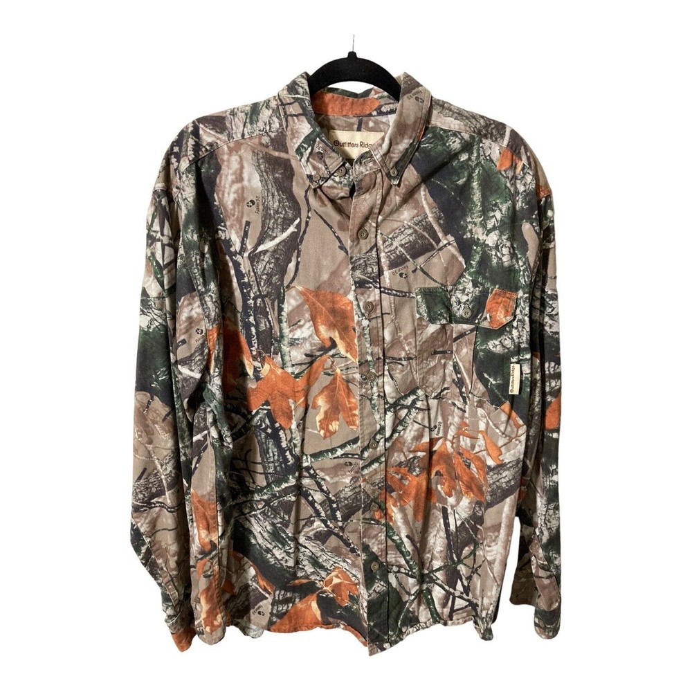 Outfitters Ridge Men's Large 42/44 Button Front Hunting Shirt Fusion 3D Camo